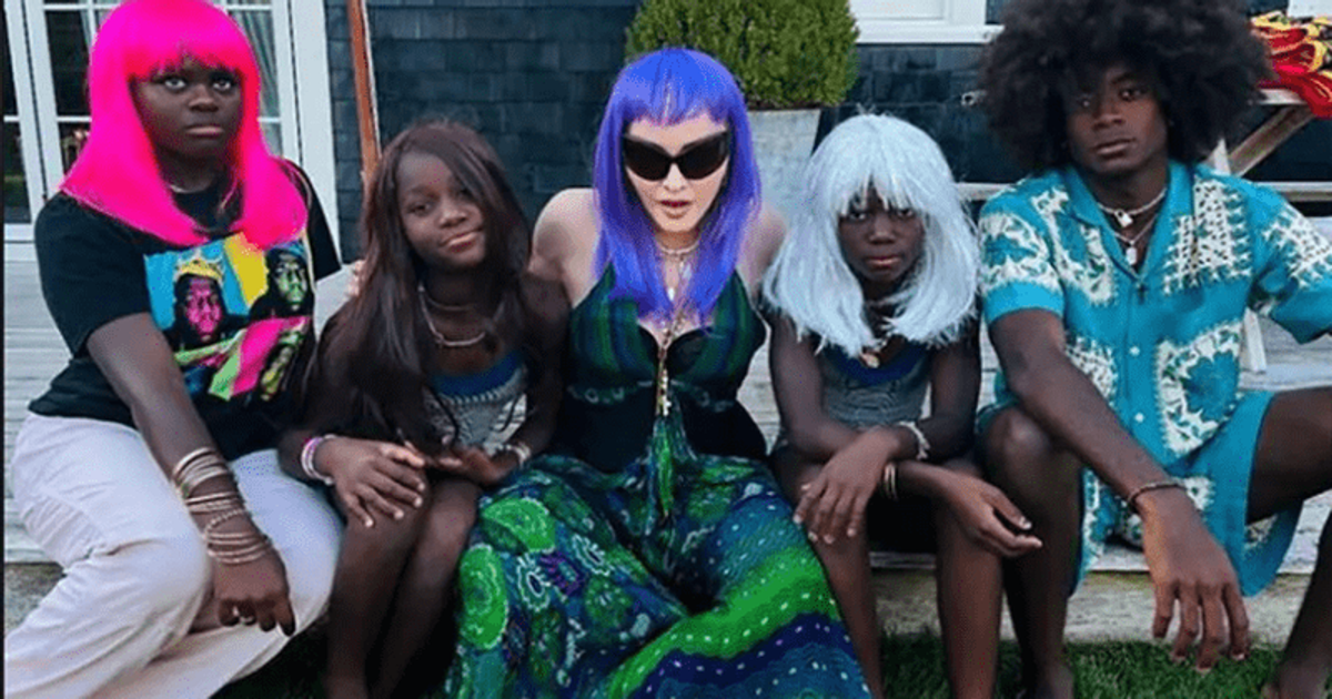 Madonna celebrates twins Stella and Estere's 10th birthday with wig party