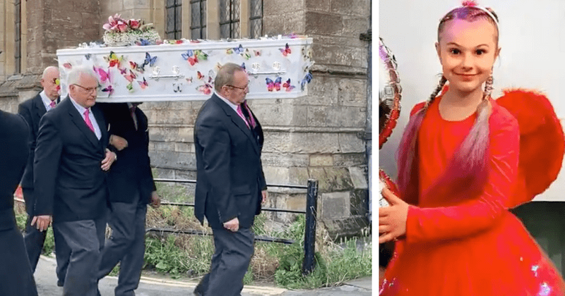 Little Lilia Valutyte is laid to rest: Devastated mom holds back tears as murdered child's heartbreaking funeral