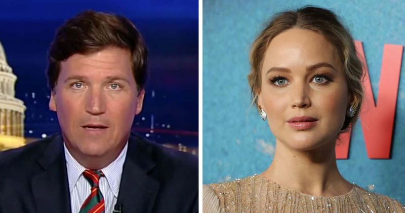'I am flattered': Tucker Carlson takes a dig at Jennifer Lawrence after she claimed to have 'nightmares' about him