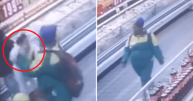 CHILLING VIDEO shows woman snatching baby from trolley in supermarket as parents were busy shopping