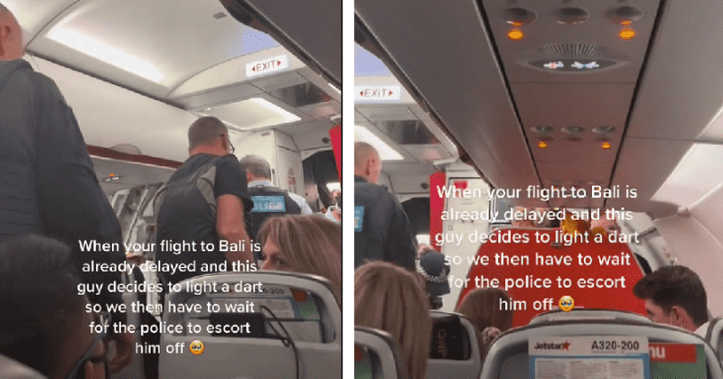 Passenger kicked off delayed Bali flight for lighting cigarette INSIDE plane