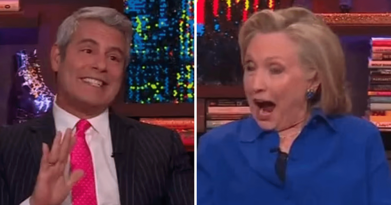 Hillary Clinton shocked after Andy Cohen reveals he had 'liaison' with her secret service agent