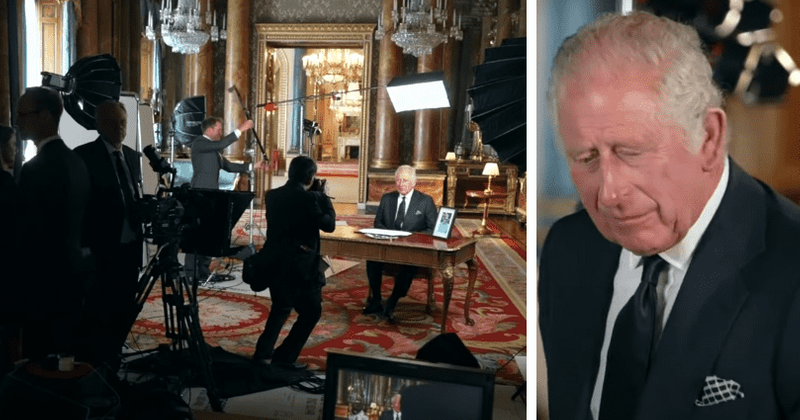 'Am I done?' BTS clip showing King Charles get emotional after first speech as monarch goes viral