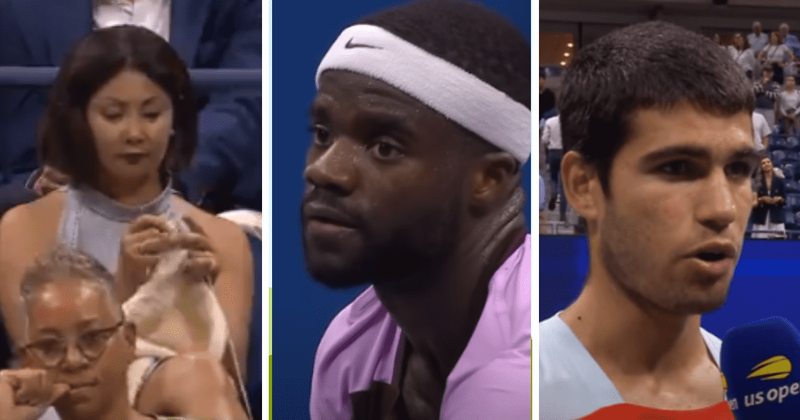'Is her hairless cat at home with an AC that won’t turn off?' Woman seen knitting during thrilling US Open match breaks Internet