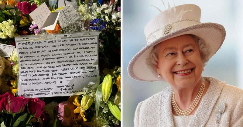 'Sums up nation’s grief': Heartfelt note to the Queen left by grief-stricken royal fan leaves people in tears