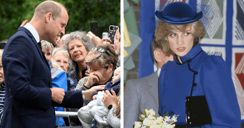'Don’t cry now': Emotional Prince William tells woman Queen's procession brought back memories of Diana's funeral
