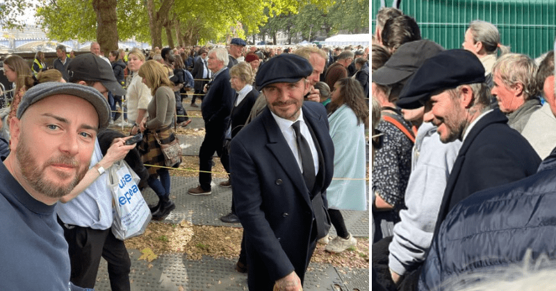 David Beckham queues for 12 HOURS to pay his respects to the Queen, buys fellow mourners donuts while waiting in line