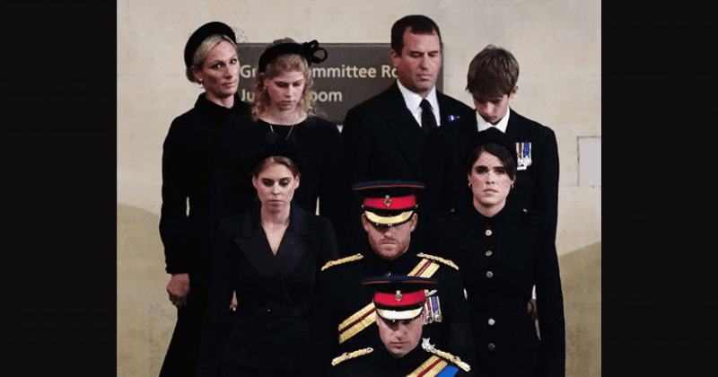 Queen's four granddaughters come together in grief at somber vigil in Westminster Hall