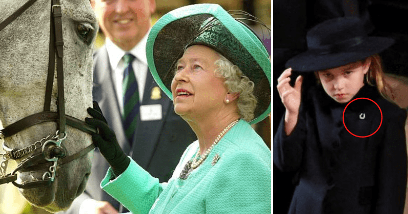 Princess Charlotte wears horseshoe-shaped diamond brooch to honor Queen's love of horses