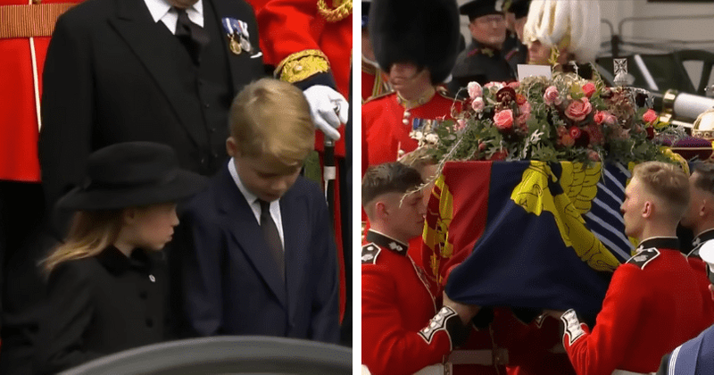 'You need to bow': Princess Charlotte tells her brother Prince George to follow royal protocol during Queen's funeral