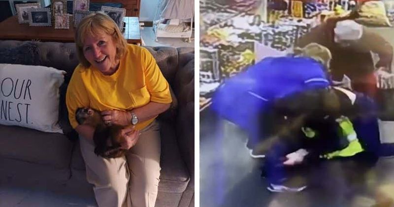 SUPER GRANNY: Video shows 63-yr-old tackling hammer-wielding thug and sitting on him until cops arrive