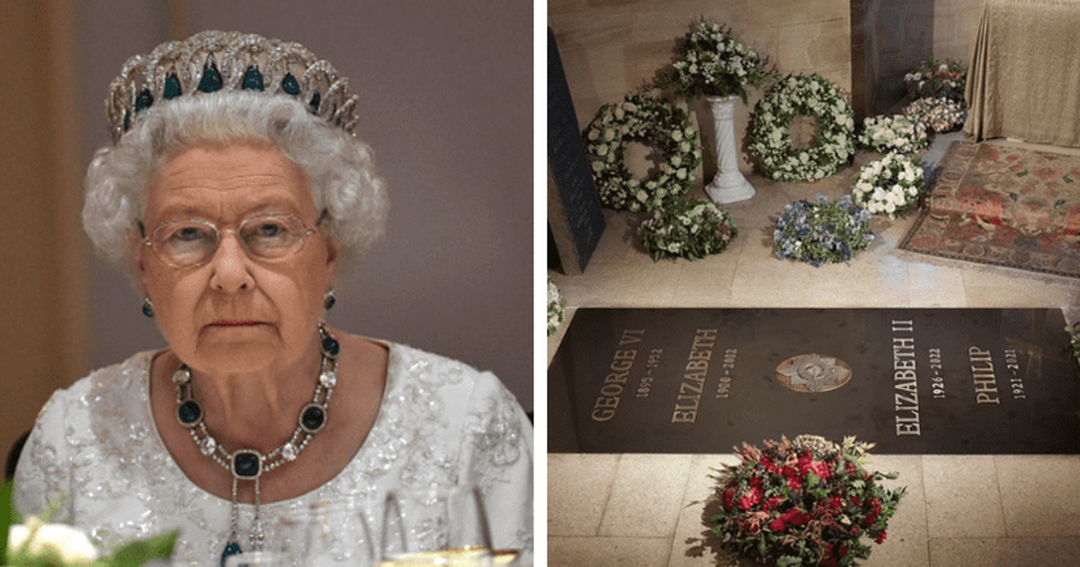 Buckingham Palace releases official picture of the Queen's final resting place with her parents and husband