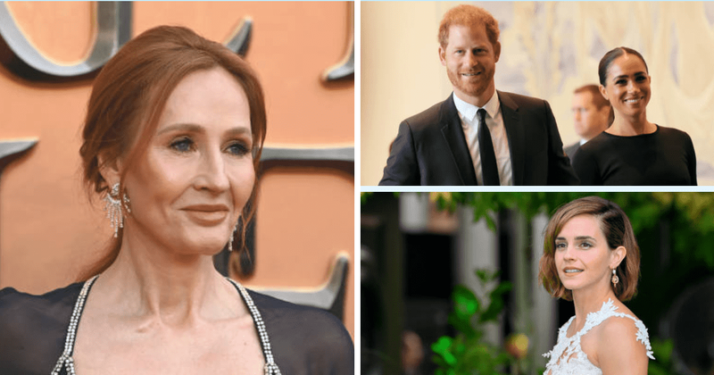 JK Rowling slams Harry, Meghan and Emma Watson for backing trans charity that gave chest-flattening binders to teens