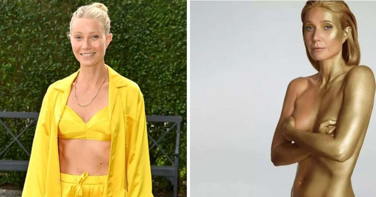 'I feel so good turning 50': Gwyneth Paltrow turns into 'Golden Goddess' as she poses nude on birthday