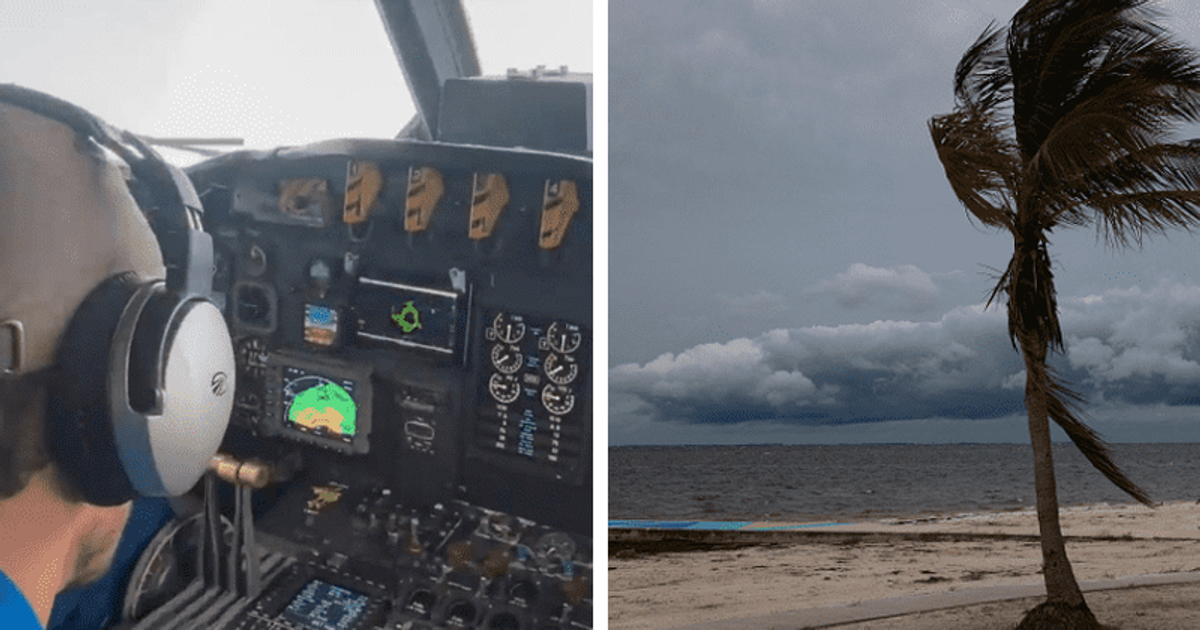 Thrilling viral video shows 'hurricane hunter' aircraft flying into eye of Hurricane Ian to collect data