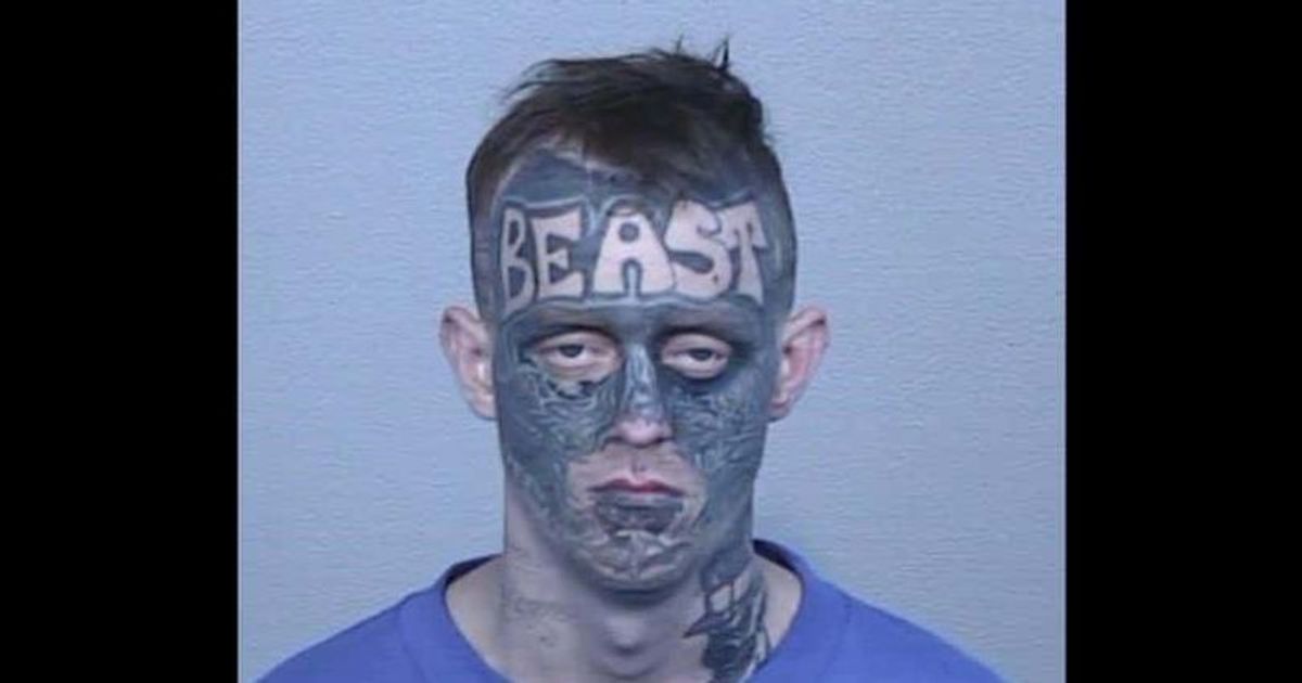 Internet in splits over wanted man with 'BEAST' face tattoo, trolls say 'shouldn't be hard to spot'