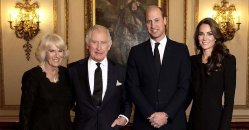 New royal family portrait may resemble a 'hotel staff' pic, but it speaks volumes about new dynamic