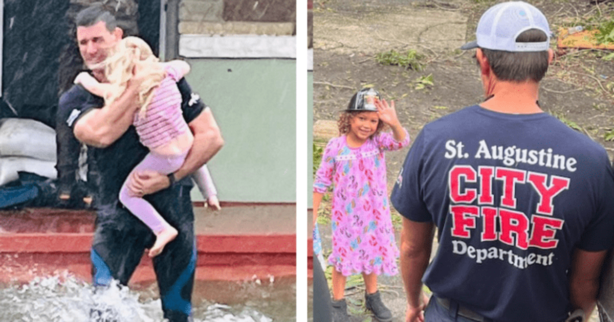'She’ll have a piece of my heart forever: Hero firefighter rescues girl from flooded home amid Hurricane Ian