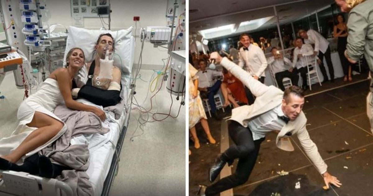 FALLING IN LOVE, LITERALLY: Groom dislocates elbow serenading bride, spends wedding night in hospital