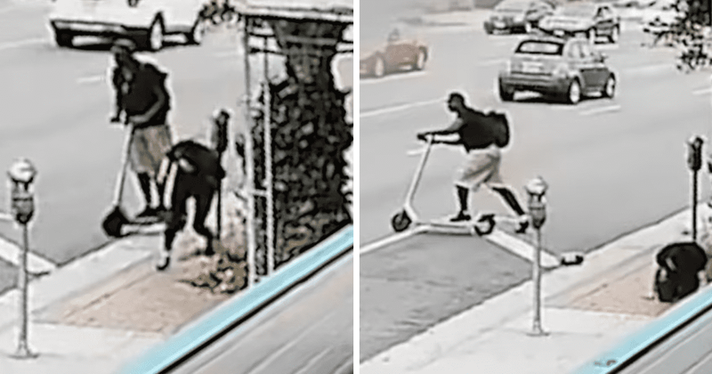 LA woman hit with fire extinguisher by scooter-riding suspect in unprovoked attack