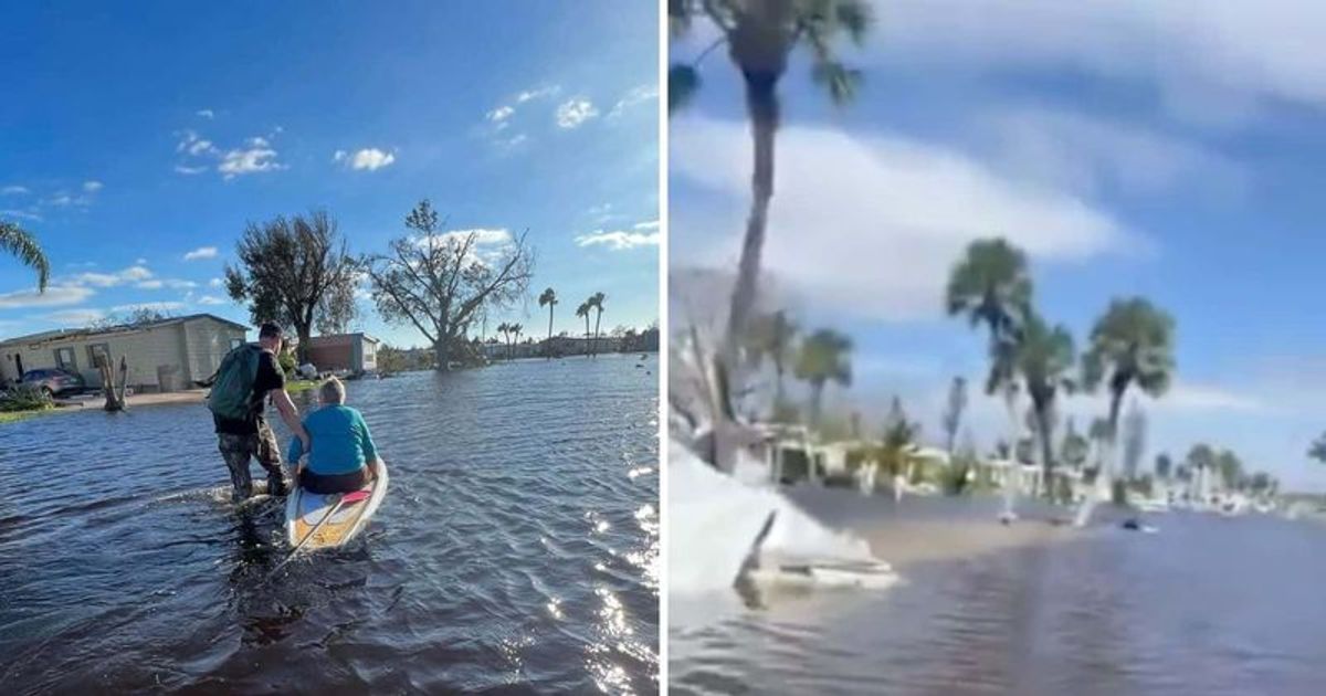 'People are amazing': Woman wades through floodwaters to check on stranger’s 84-year-old mom