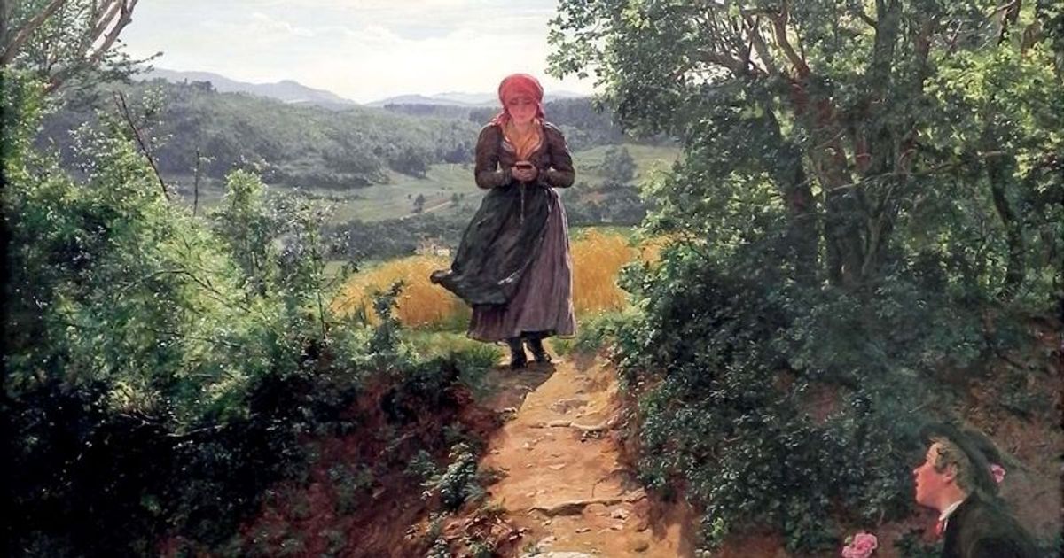 'Back to the future?': Painting from 1860 showing woman 'holding an iPhone' leaves internet puzzled