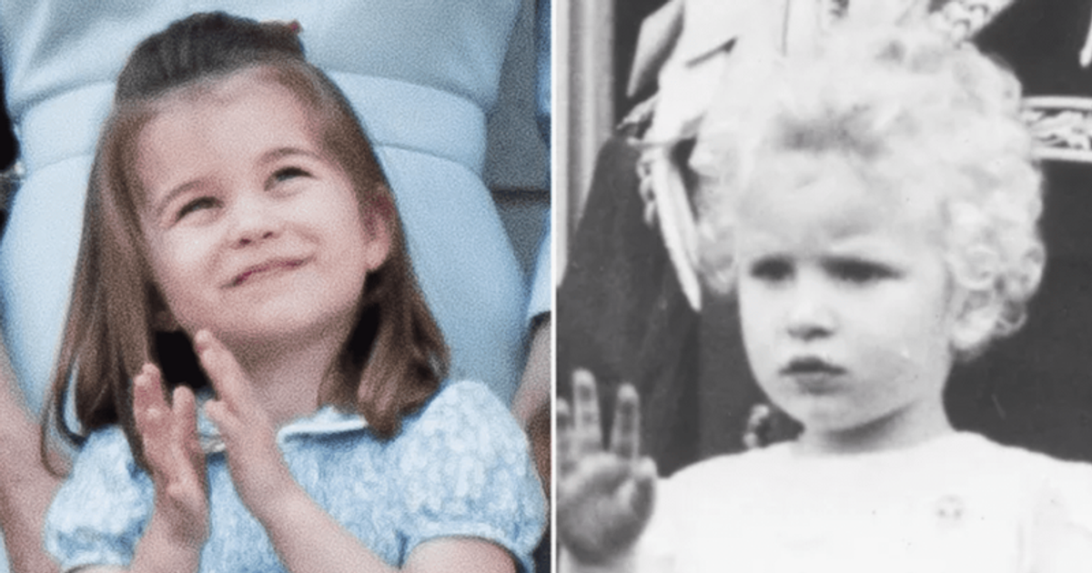 Internet agog over 'parallel' Palace balcony moment of Princess Charlotte and Princess Anne
