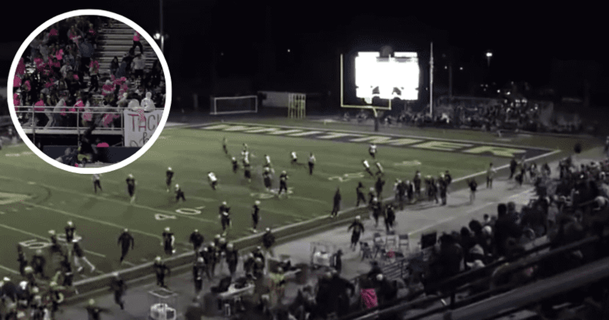 Shocking moment shots are fired at Battle Creek Central high school football game injuring three