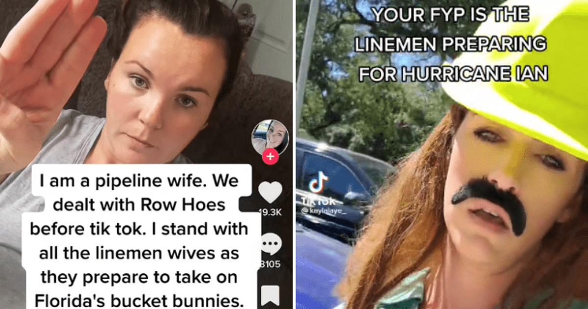 Who are Bucket Bunny Housewives? Wives of linemen issue 'hide your husbands' call as Ian relief gets racy