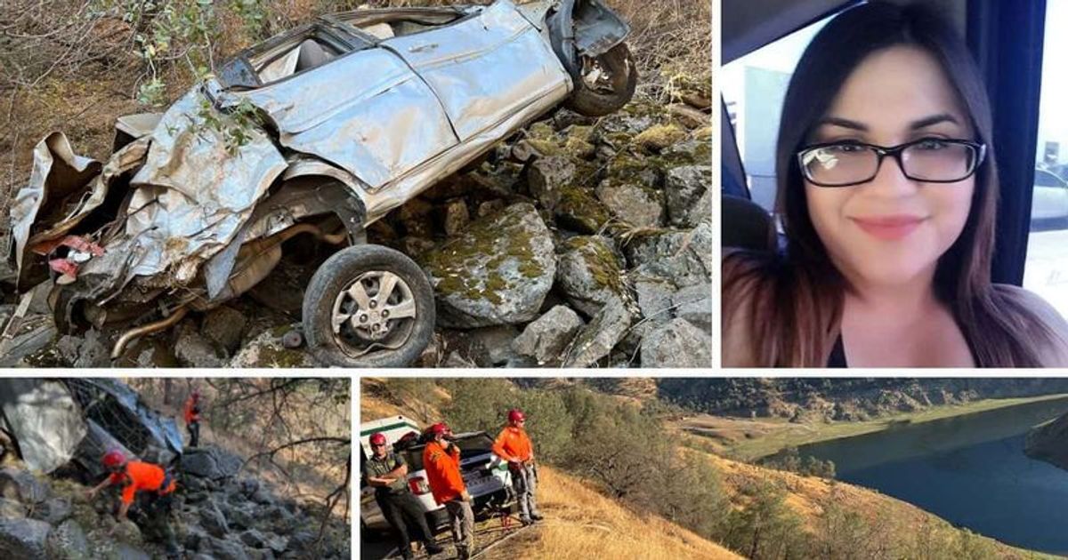 Haunting images show car crash site where missing Jolissa Fuentes’ body was found as search ends tragically