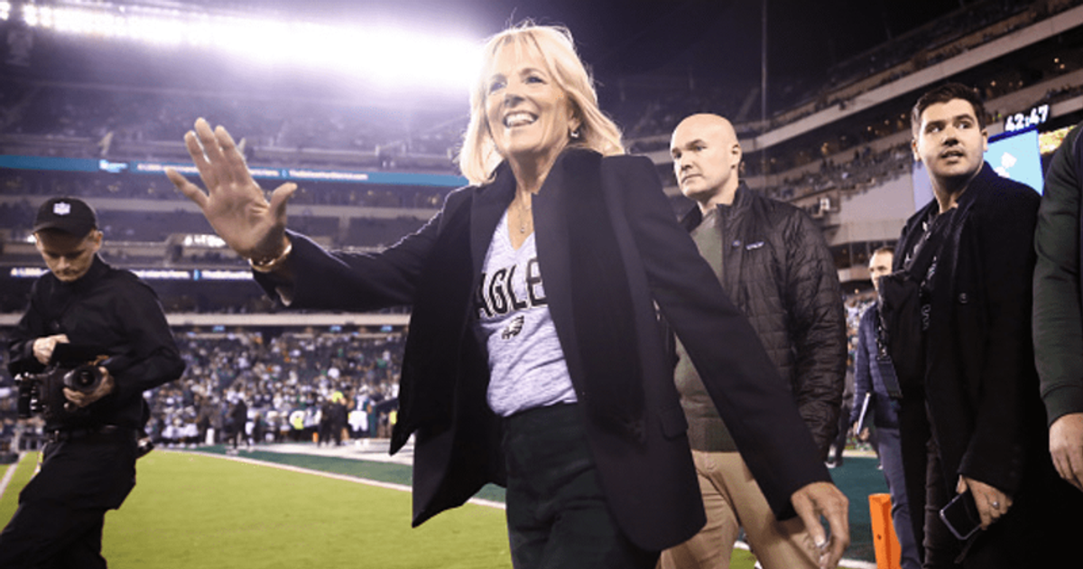 First Lady Jill Biden brutally booed at during Eagles game while promoting White House cancer initiative