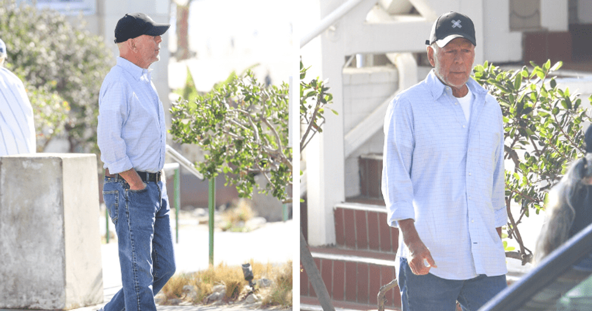 UNPHASED! Bruce Willis looks dapper in blue on breakfast outing months after Aphasia diagnosis
