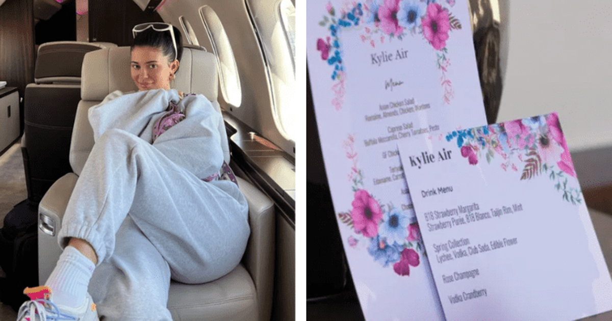 From gluten-free chicken to lychee vodka: Kylie Jenner's $72.8M private jet lavish food and drink menu