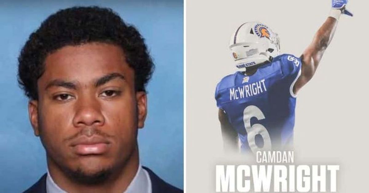 Camdan McWright: San Jose State football player, 18, riding without helmet dies after being hit by school bus