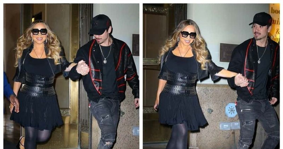 Mariah Carey shows off svelte figure in black skater dress during night out with BF Bryan Tanaka in NYC
