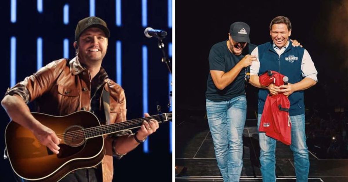 Luke Bryan fans AT WAR with each other after star brings Ron DeSantis on stage during concert