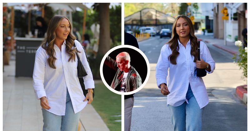 Eminem’s daughter Hailie Jade stuns in casual denim and white shirt combo as she steps out for lunch