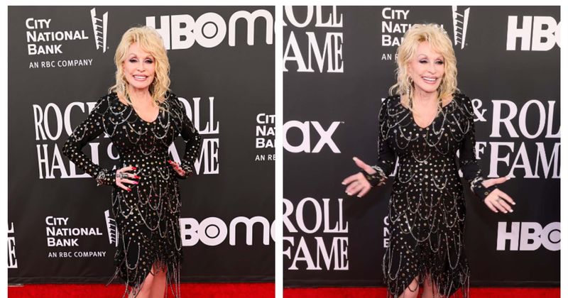 Dolly Parton looks ageless as she glows in embellished dress at Rock & Roll Hall of Fame induction ceremony