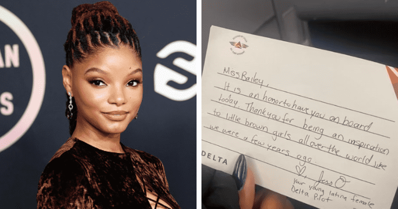 'Little Mermaid' Halle Bailey shares note she received from Latina Delta pilot for 'inspiring brown girls'
