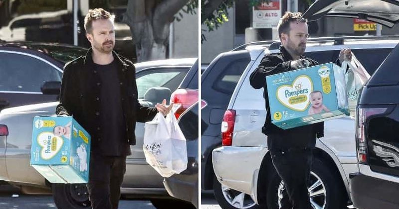 Aaron Paul spotted carrying a bag of diapers as 'Breaking Bad' actor makes grocery run in LA