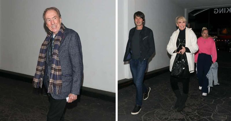 Eric Idle looks healthy after beating cancer as he steps out for dinner with wife Tania Kosevich in Beverly Hills