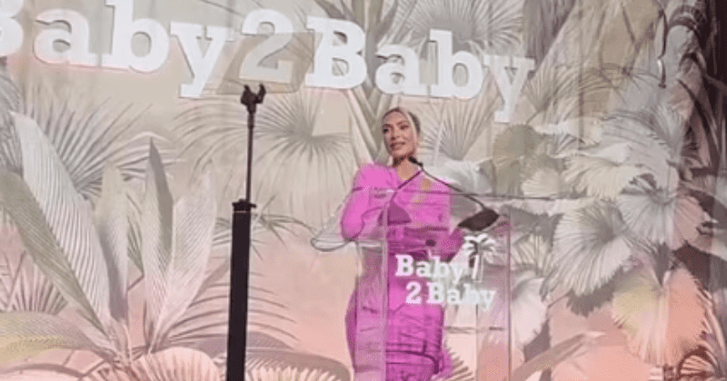 Kim Kardashian says 'you don't have to break the internet' to make a difference as she receives Baby2Baby award