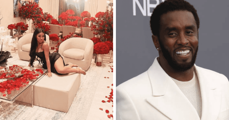 Yung Miami shows off living room filled with red roses from 'papi' amid breakup rumors with Diddy