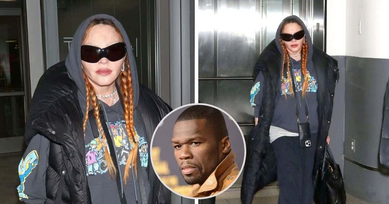 Madonna lands at JFK in style days after 50 Cent reignited their feud and called her a 'grandma'
