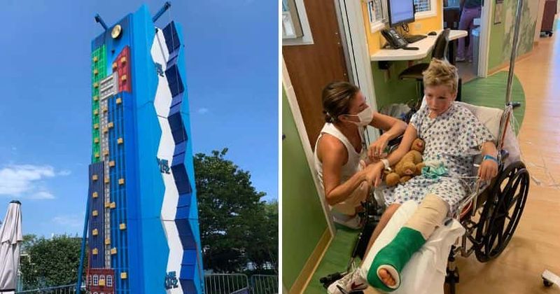 'Felt like a nightmare': Parents of boy, 8, who fell off 24ft tall climbing wall sue Navy Pier