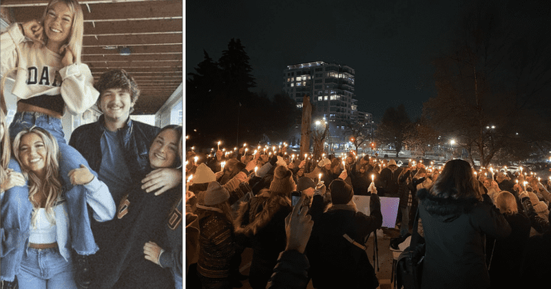 'They were the most amazing kids': Community holds candlelight vigil for slain Idaho University students