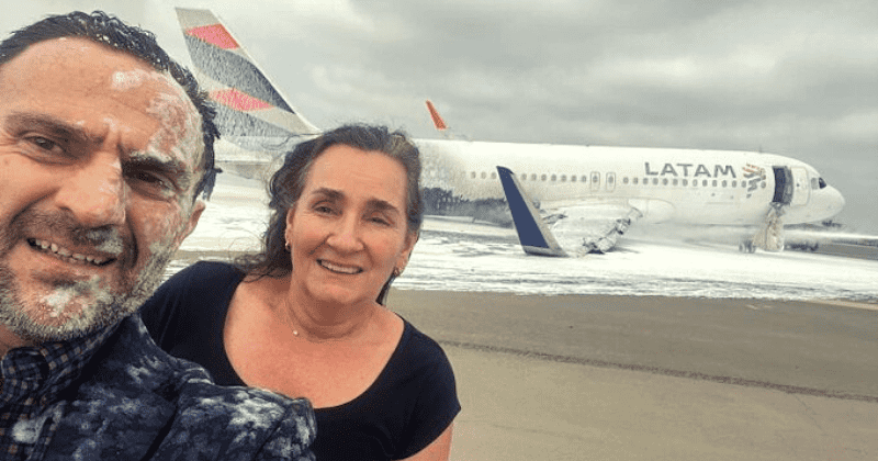 'Nothing to be proud of': Couple takes selfie after surviving plane-truck crash that killed 2 firefighters