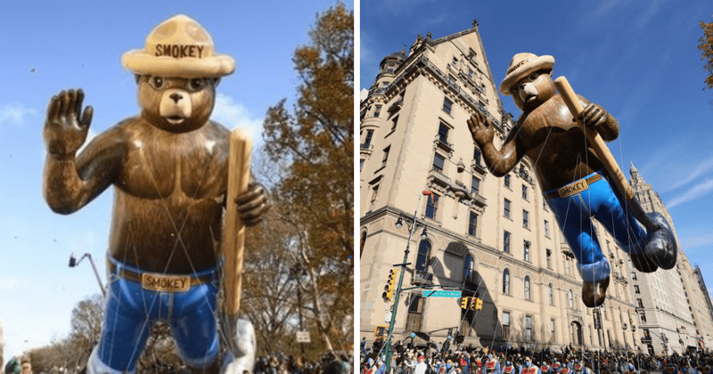 'Smokey Bear looks buff': Macy’s Thanksgiving Day Parade's 'ripped' fire safety balloon is a thirst trap
