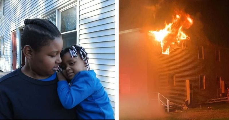 'I'd risk my life for my sister': Hero boy, 11, rescues sister, 2, from burning home when mom was away