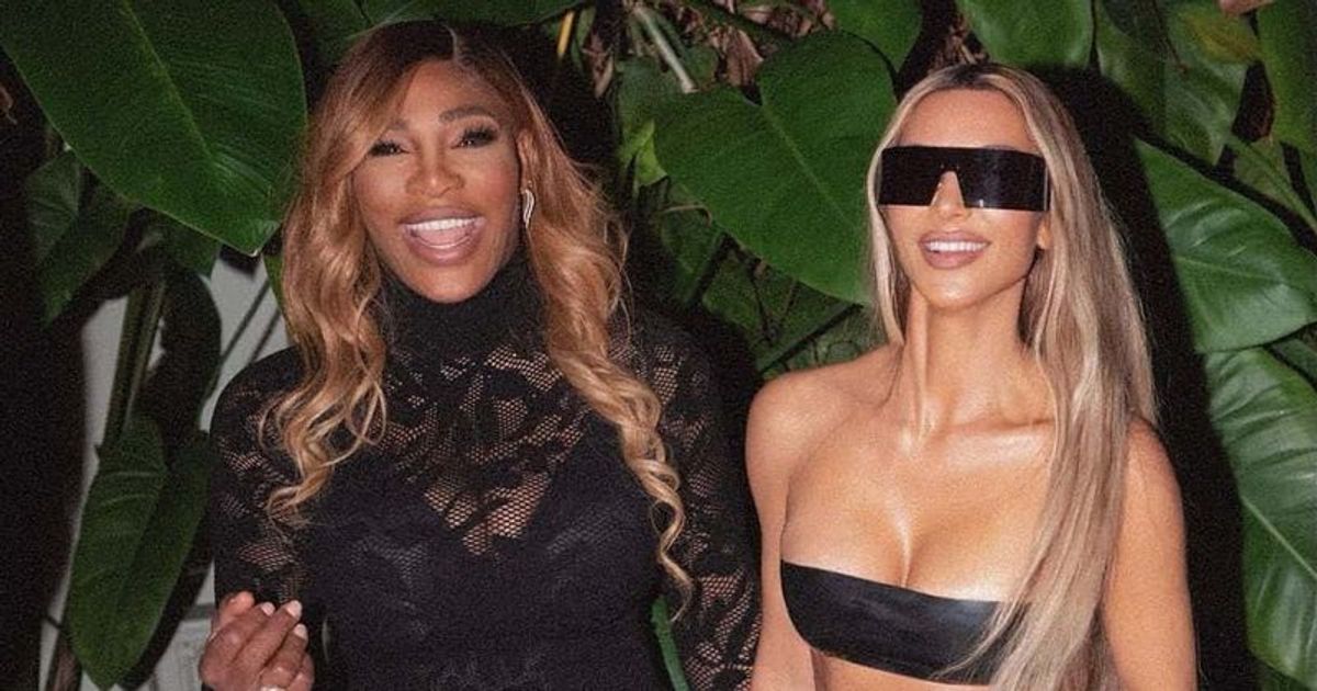 Kim Kardashian lets her hair down with Serena Williams in Florida after shading her exes with 'right person' post